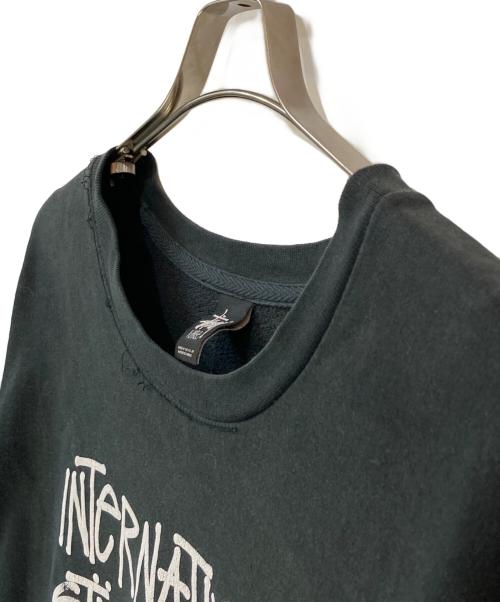 stussy（ステューシー）stussy (ステューシー) プリントスウェット ブラック サイズ:XLの古着・服飾アイテム