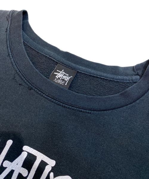 stussy（ステューシー）stussy (ステューシー) プリントスウェット ブラック サイズ:XLの古着・服飾アイテム