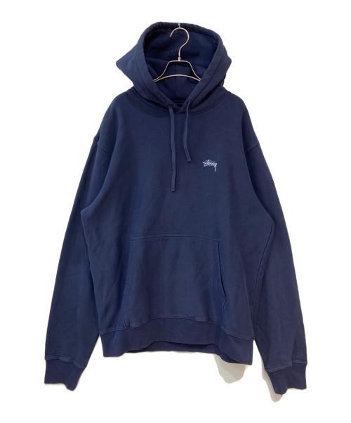 stussy（ステューシー）stussy (ステューシー) STOCK LOGO HOODIE ネイビー サイズ:XL 未使用品の古着・服飾アイテム