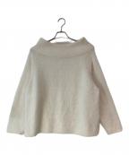Plageプラージュ）の古着「Fur Off Neck　ファー オフ ネック　 ニット」｜ホワイト