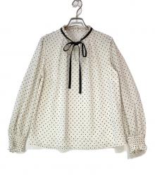 Pinky & Dianne（ピンキーアンドダイアン）の古着「楊柳カットジャカードブラウス」｜ピンク