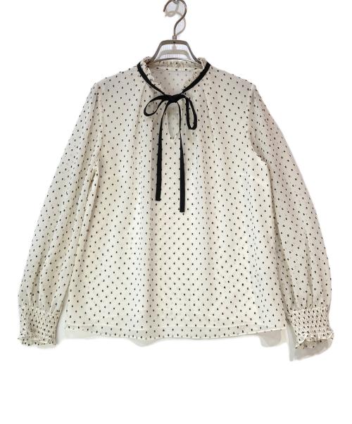 Pinky & Dianne（ピンキーアンドダイアン）Pinky & Dianne (ピンキーアンドダイアン) 楊柳カットジャカードブラウス ピンク サイズ:38の古着・服飾アイテム