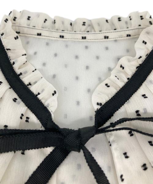 Pinky & Dianne（ピンキーアンドダイアン）Pinky & Dianne (ピンキーアンドダイアン) 楊柳カットジャカードブラウス ピンク サイズ:38の古着・服飾アイテム