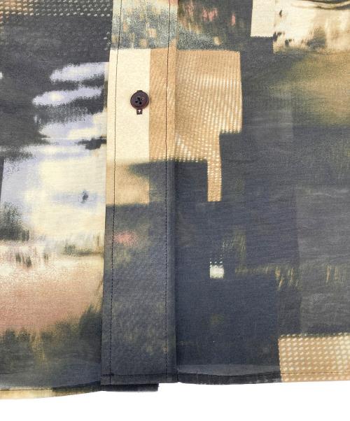 MAISON SPECIAL（メゾンスペシャル）MAISON SPECIAL (メゾンスペシャル) ランドスケーププリントプライムオーバーシアーシャツ ブラック サイズ:1の古着・服飾アイテム