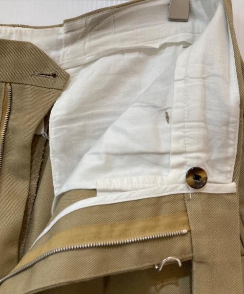 Maison Margiela（メゾンマルジェラ）Maison Margiela (メゾンマルジェラ) 21AW Wide Leg Tailored Trousers タックワイドチノパンツ ベージュ サイズ:48の古着・服飾アイテム