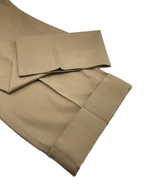 Maison Margiela（メゾンマルジェラ）Maison Margiela (メゾンマルジェラ) 21AW Wide Leg Tailored Trousers タックワイドチノパンツ ベージュ サイズ:48の古着・服飾アイテム