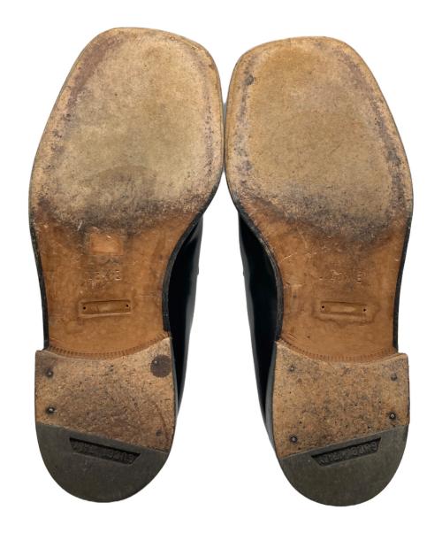 GUCCI（グッチ）GUCCI (グッチ) Gプレート スクエアトゥローファー ブラック サイズ:40　1/2　Eの古着・服飾アイテム