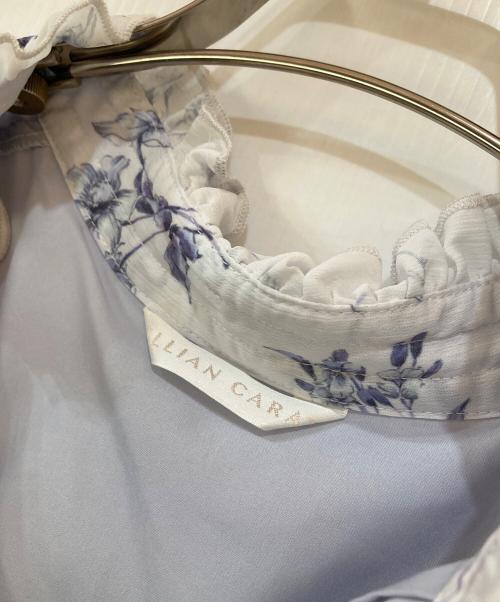 LILLIAN CARAT（リリアンカラット）LILLIAN CARAT (リリアンカラット) バリエーションプリントティアードワンピース ブルー サイズ:2の古着・服飾アイテム