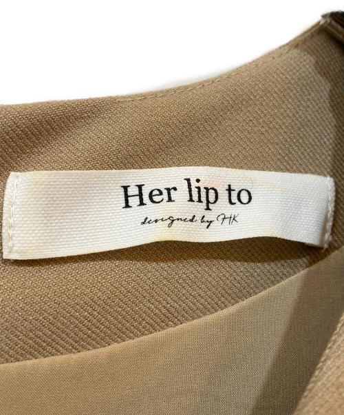HER LIP TO（ハーリップトゥ）HER LIP TO (ハーリップトゥ) Lace Motif Twill Long Dress ベージュ サイズ:Sの古着・服飾アイテム