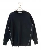 icBアイシービー）の古着「シンセティックダブルフェイス ニットプルオーバー」｜ブラック