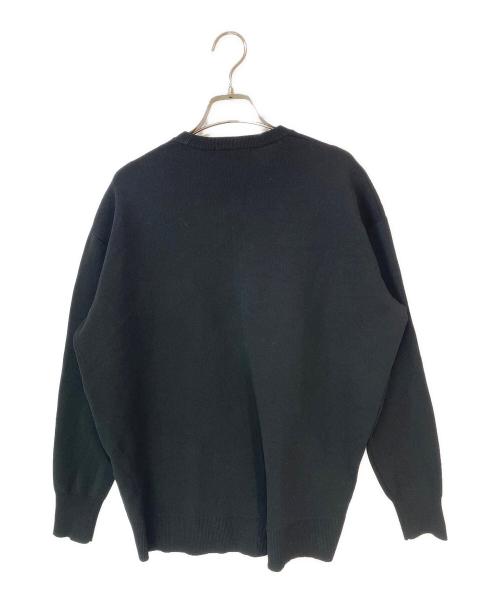 icB（アイシービー）icB (アイシービー) シンセティックダブルフェイス ニットプルオーバー ブラック サイズ:Sの古着・服飾アイテム