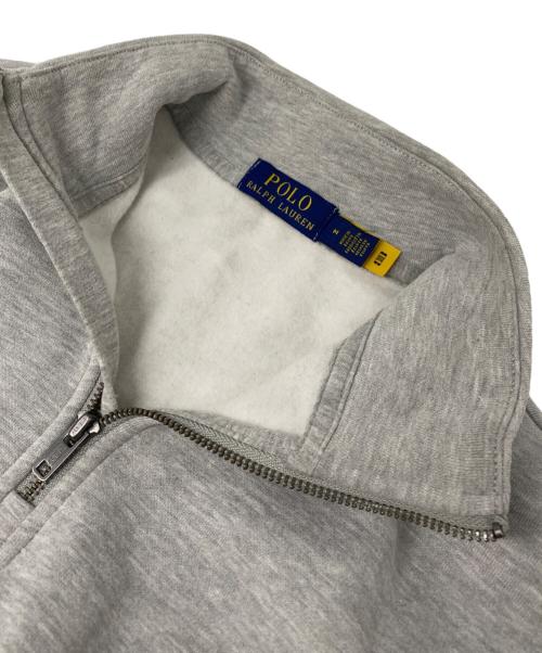POLO RALPH LAUREN（ポロ・ラルフローレン）POLO RALPH LAUREN (ポロ・ラルフローレン) ハーフジップ RL フリース スウェットシャツ グレー サイズ:Mの古着・服飾アイテム