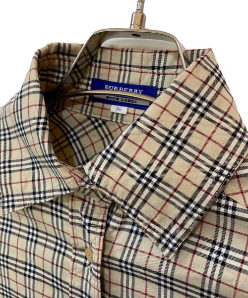 BURBERRY BLUE LABEL（バーバリー ブルー レーベル）BURBERRY BLUE LABEL (バーバリー ブルー レーベル) ノヴァチェックシャツ ベージュ サイズ:36の古着・服飾アイテム