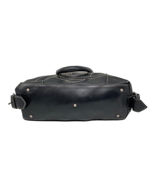 Vivienne Westwood（ヴィヴィアンウエストウッド）Vivienne Westwood (ヴィヴィアンウエストウッド) ビッグオーブステッチ レザー 2WAYショルダーバッグ ブラックの古着・服飾アイテム