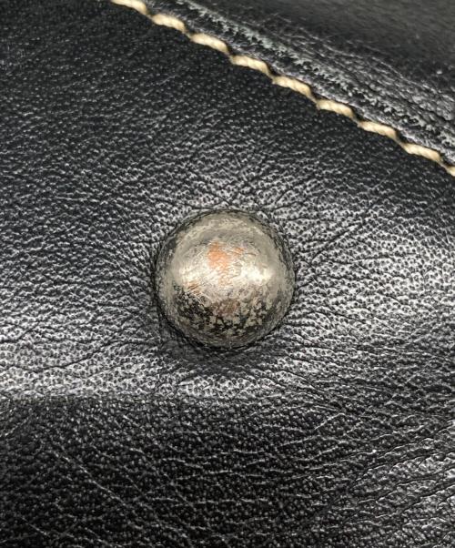 Vivienne Westwood（ヴィヴィアンウエストウッド）Vivienne Westwood (ヴィヴィアンウエストウッド) ビッグオーブステッチ レザー 2WAYショルダーバッグ ブラックの古着・服飾アイテム