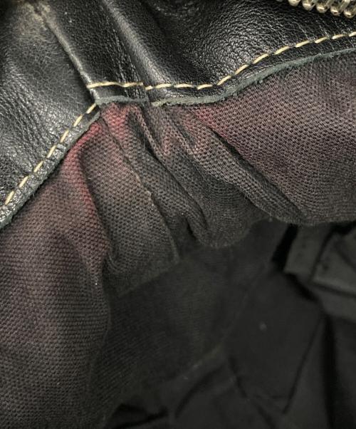 Vivienne Westwood（ヴィヴィアンウエストウッド）Vivienne Westwood (ヴィヴィアンウエストウッド) ビッグオーブステッチ レザー 2WAYショルダーバッグ ブラックの古着・服飾アイテム