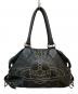 Vivienne Westwood (ヴィヴィアンウエストウッド) ビッグオーブステッチ レザー 2WAYショルダーバッグ ブラック：50000円
