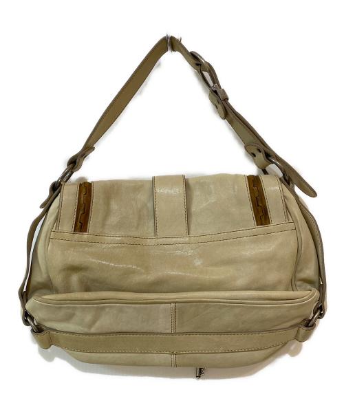 Christian Dior（クリスチャン ディオール）Christian Dior (クリスチャン ディオール) Gaucho ガウチョ レザワンショルダーバッグ ベージュ サイズ:なしの古着・服飾アイテム