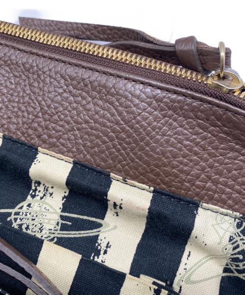 Vivienne Westwood（ヴィヴィアンウエストウッド）Vivienne Westwood (ヴィヴィアンウエストウッド) オーブプレート トートバッグ ブラウンの古着・服飾アイテム