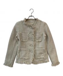 moussy（マウジー）の古着「SLACKER TWEED ジャケット」｜ベージュ