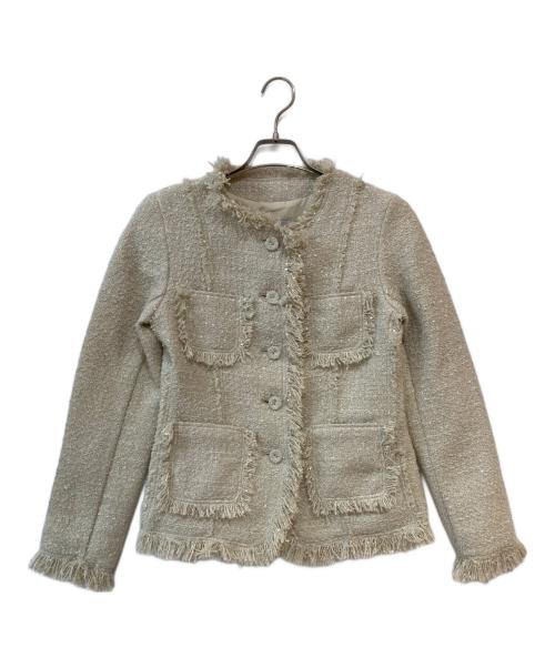 moussy（マウジー）moussy (マウジー) SLACKER TWEED ジャケット ベージュ サイズ:FREEの古着・服飾アイテム