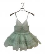 Treat Urselfトリートユアセルフ）の古着「バレリーナフェアリーチュールペプラムトップス」｜グリーン