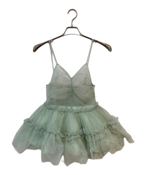 Treat Urself（トリートユアセルフ）Treat Urself (トリートユアセルフ) バレリーナフェアリーチュールペプラムトップス グリーン サイズ:FREEの古着・服飾アイテム