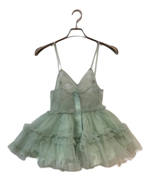 Treat Urself（トリートユアセルフ）Treat Urself (トリートユアセルフ) バレリーナフェアリーチュールペプラムトップス グリーン サイズ:FREEの古着・服飾アイテム