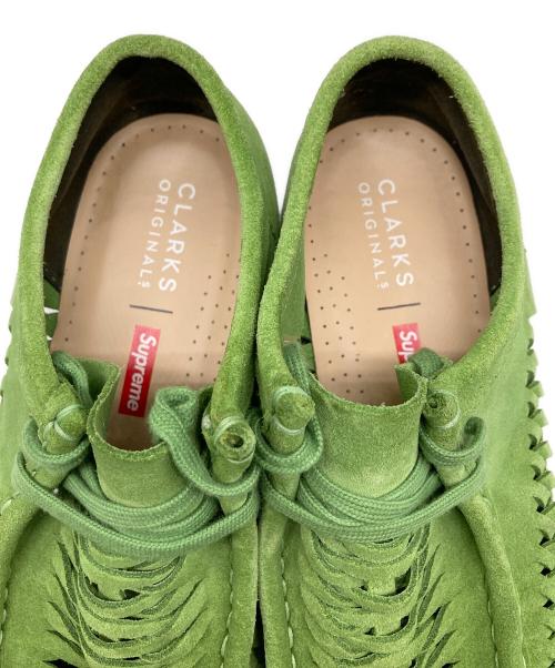 SUPREME（シュプリーム）SUPREME (シュプリーム) CLARKS (クラークス) 21FW 　Woven Wallabee　ウーブン ワラビー グリーン サイズ:25.5の古着・服飾アイテム