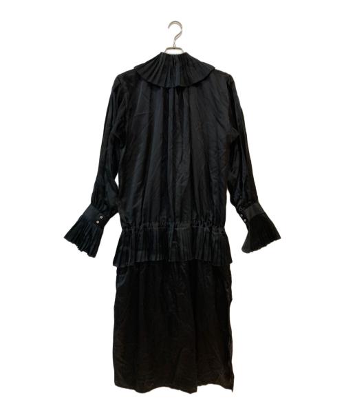 JUN MIKAMI（ジュン ミカミ）JUN MIKAMI (ジュン ミカミ) 18AW コットンシルク フリルワンピース ブラック サイズ:FREEの古着・服飾アイテム
