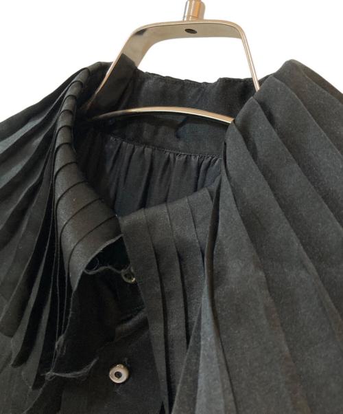 JUN MIKAMI（ジュン ミカミ）JUN MIKAMI (ジュン ミカミ) 18AW コットンシルク フリルワンピース ブラック サイズ:FREEの古着・服飾アイテム