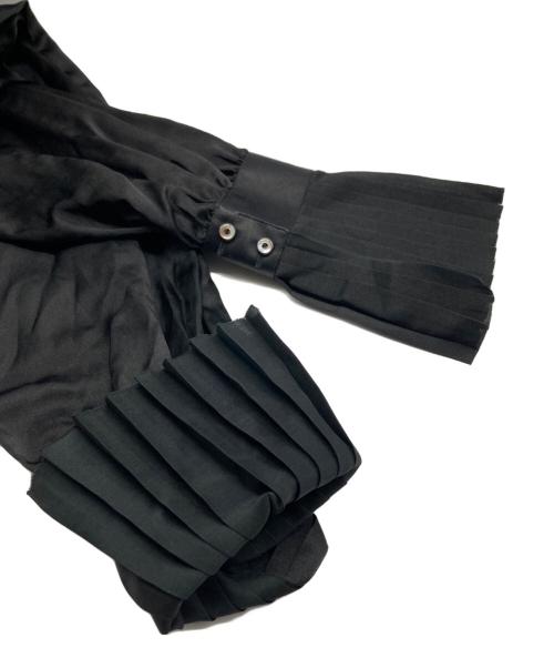 JUN MIKAMI（ジュン ミカミ）JUN MIKAMI (ジュン ミカミ) 18AW コットンシルク フリルワンピース ブラック サイズ:FREEの古着・服飾アイテム