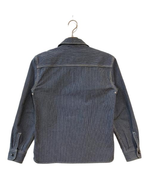 THE FLAT HEAD（ザ・フラットヘッド）THE FLAT HEAD (ザ・フラットヘッド) ヒッコリーシャツ　 インディゴ サイズ:38の古着・服飾アイテム