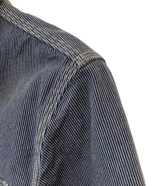 THE FLAT HEAD（ザ・フラットヘッド）THE FLAT HEAD (ザ・フラットヘッド) ヒッコリーシャツ　 インディゴ サイズ:38の古着・服飾アイテム