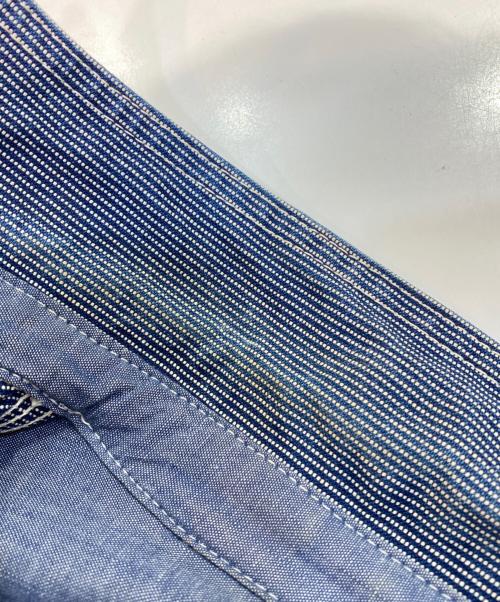 THE FLAT HEAD（ザ・フラットヘッド）THE FLAT HEAD (ザ・フラットヘッド) ヒッコリーシャツ　 インディゴ サイズ:38の古着・服飾アイテム