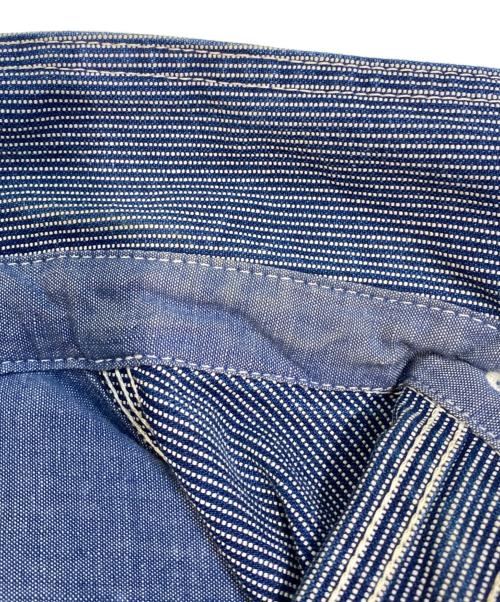 THE FLAT HEAD（ザ・フラットヘッド）THE FLAT HEAD (ザ・フラットヘッド) ヒッコリーシャツ　 インディゴ サイズ:38の古着・服飾アイテム