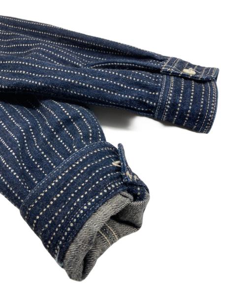 THE FLAT HEAD（ザ・フラットヘッド）THE FLAT HEAD (ザ・フラットヘッド) ヒッコリーシャツ インディゴ サイズ:38の古着・服飾アイテム