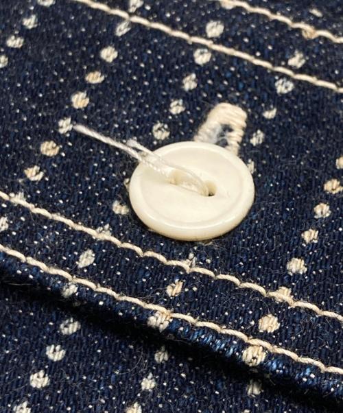 THE FLAT HEAD（ザ・フラットヘッド）THE FLAT HEAD (ザ・フラットヘッド) ヒッコリーシャツ インディゴ サイズ:38の古着・服飾アイテム