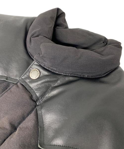 SUGAR CANE（シュガーケーン）SUGAR CANE (シュガーケーン) LEATHER YOKE DOWN VEST ブラック サイズ:Ｓの古着・服飾アイテム