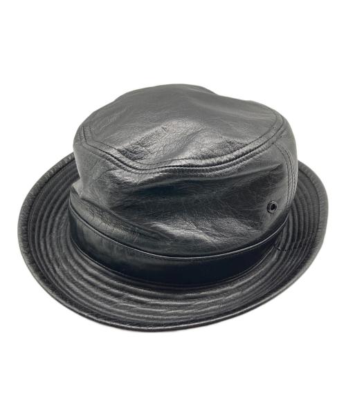 THE REAL McCOY'S（ザ・リアルマッコイズ）THE REAL McCOY'S (ザ・リアルマッコイズ) レザーハット ブラックの古着・服飾アイテム