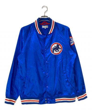 た*あ様 レア　stussy スタジャン Lサイズ 青 中古・古着通販】stussy (ステューシー) ナイロンスタジャン ブルー