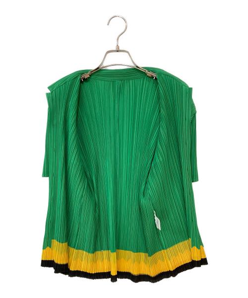 PLEATS PLEASE（プリーツプリーズ）PLEATS PLEASE (プリーツプリーズ) プリーツシャツ グリーン サイズ:3の古着・服飾アイテム