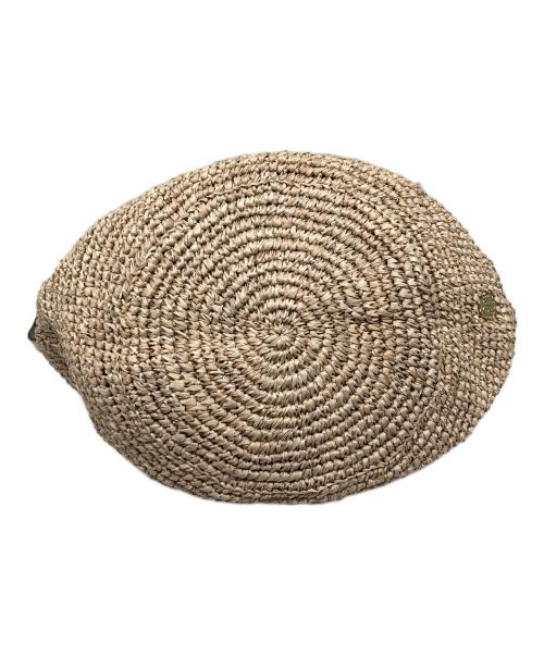 VIOLAd'ORO（ヴィオラドーロ）VIOLAd'ORO (ヴィオラドーロ) ラフィアテープハンドルトートバッグ アイボリーの古着・服飾アイテム