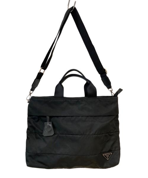 PRADA（プラダ）PRADA (プラダ) テスートナイロン 2WAYショルダーバッグ ブラックの古着・服飾アイテム