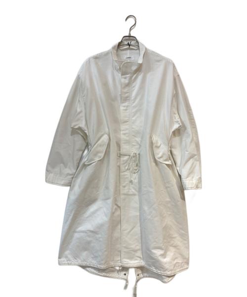 LOEFF（ロエフ）LOEFF (ロエフ) TCオックス ミリタリー スタンドカラー コート ホワイト サイズ:1の古着・服飾アイテム