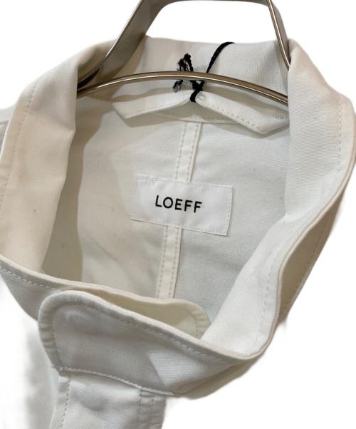 LOEFF（ロエフ）LOEFF (ロエフ) TCオックス ミリタリー スタンドカラー コート ホワイト サイズ:1の古着・服飾アイテム