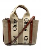 Chloeクロエ）の古着「リネン製Woodyスモールトートバッグ」｜ベージュ