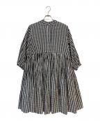 BEARDSLEYビアズリー）の古着「先染めギャザーワンピース」｜グレー