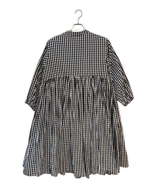 BEARDSLEY（ビアズリー）BEARDSLEY (ビアズリー) 先染めギャザーワンピース グレーの古着・服飾アイテム