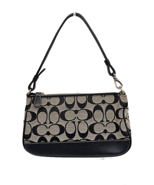 COACH（コーチ）COACH (コーチ) シグネチャーデミポーチ ワンショルダーバッグ ブラックの古着・服飾アイテム